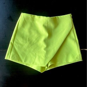 Zara Lime Green Skort - size small